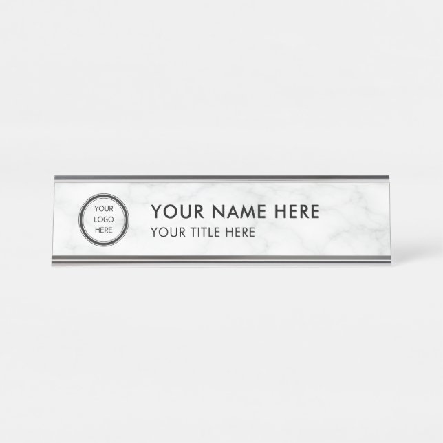 Modern Logo Professional Business Name Plate (Front)