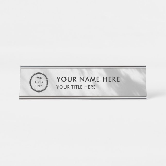 Modern Logo Professional Business Name Plate (Front)