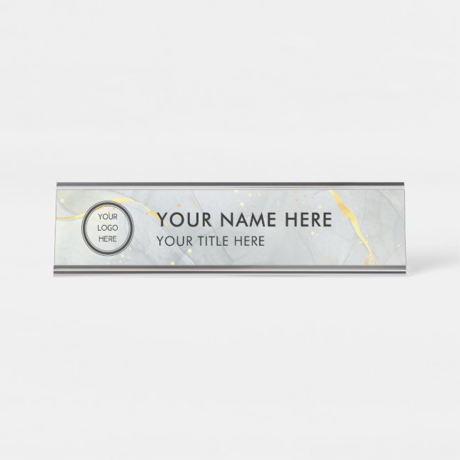 Modern Logo Professional Business Name Plate (Front)