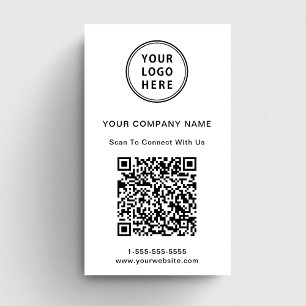 Modern Logo QR Code Business Card