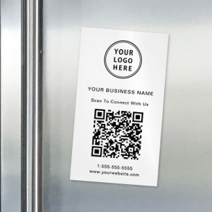 Modern Logo QR Code Magnetic Business Card