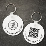 Modern Logo QR Code Promotional Key Ring<br><div class="desc">Modern and simple promotional keychain for your business or organisation. Add your logo and QR code and a line of customised text on each side,  such as your company name,  slogan,  thank you,  etc.</div>