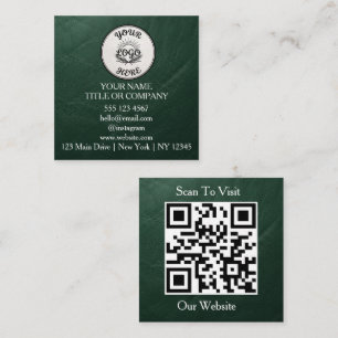 Modern Logo QR Code Scan Website Square Business Card