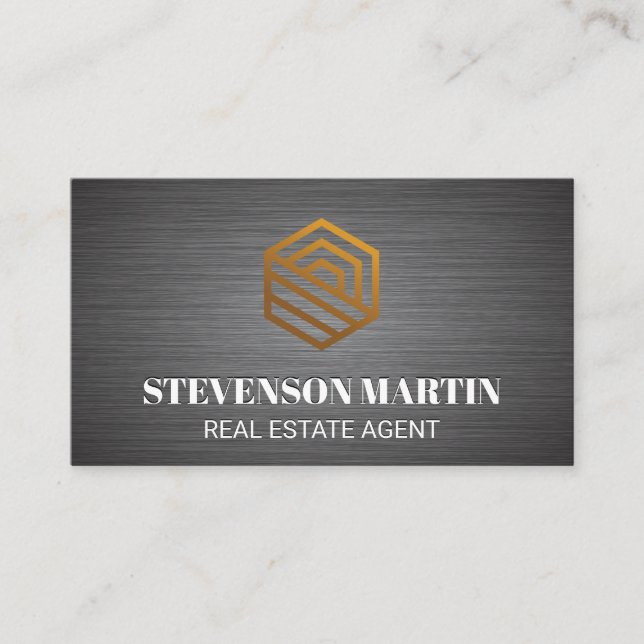 Modern Logo | Real Estate House Design Business Card (Front)
