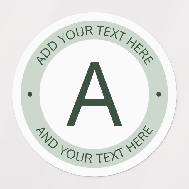 Modern Logo Style Monogram | Green & White (Design 1)