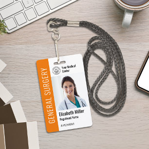 Modern Logo Template Employee Photo Name Nurse ID Badge