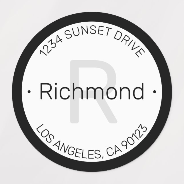 Modern look | Black Grey Address Waterproof (Design 1)