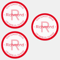 Modern look | Red & White Address or other info