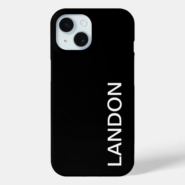 Modern Looking Bold Black White Text Case-Mate iPhone Case (Back)