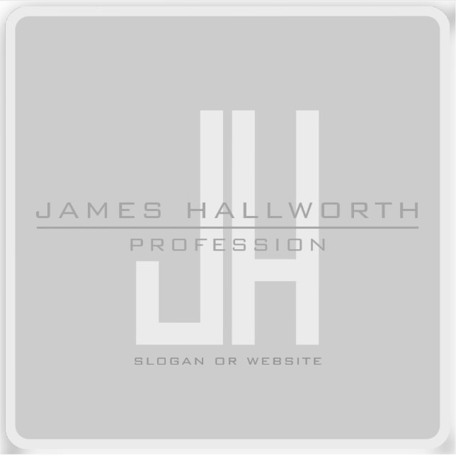 Modern Looking Business Monogram | Grey (Front)