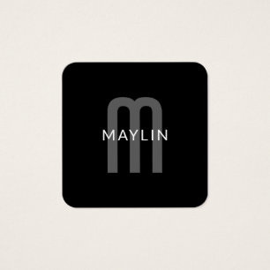 Modern Looking Monogrammed Name Black Grey White