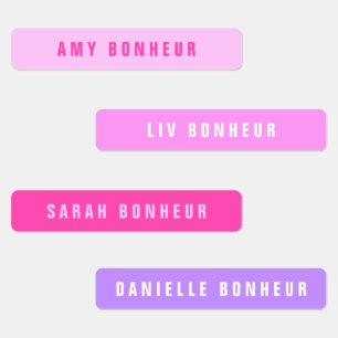 Modern Looking Names    Pink & Purple Iron-on