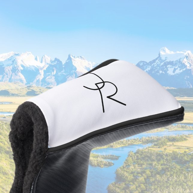 Modern Looking Overlapping Initials Golf Head Cover (Creator Uploaded)