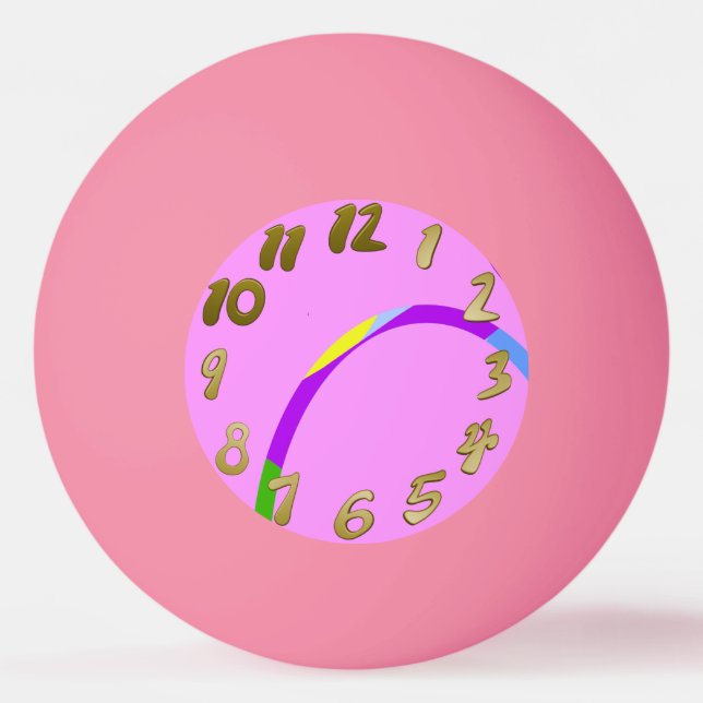 Modern Loops Pink Magenta Ping Pong Ball (Front)