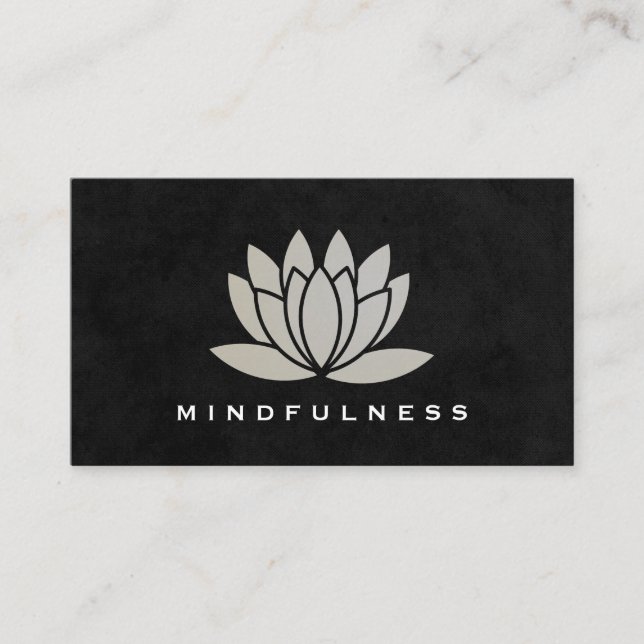 Modern Lotus Flower Business Card (Front)