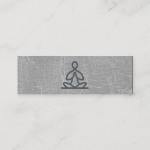 Modern Lotus Flower Marbled Grey   Yoga Teacher Mini Business Card