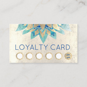 modern lotus logo loyalty card