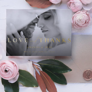 Modern Love and Thanks 2 Photo Wedding