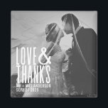 Modern Love and Thanks Thank You Wedding  Magnet<br><div class="desc">Modern Love and Thanks Thank You Wedding magnet</div>