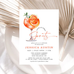 Modern Love At First Spritz Bridal Shower  Invitation