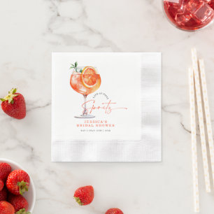 Modern Love At First Spritz Bridal Shower  Napkin