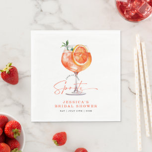 Modern Love At First Spritz Bridal Shower  Napkin