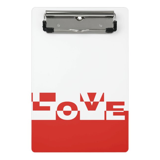 Modern LOVE Banner + your backgr. & ideas Mini Clipboard (Front)