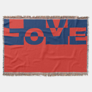 Modern LOVE Banner + your backgr. & ideas Throw Blanket