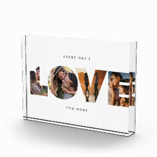 Modern LOVE Collage Cutout Valentine's Day Photo Block