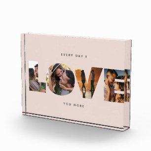Modern LOVE Collage Cutout Valentine's Day Photo Block
