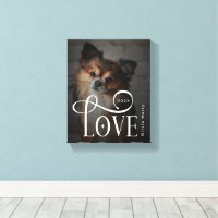 Modern Love Custom Dog Pets Photo Monogram
