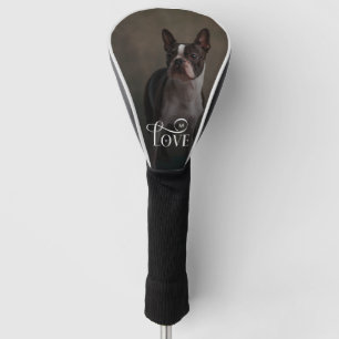 Modern Love Custom Dog Pets Photo Monogram Golf Head Cover