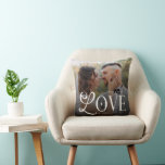 Modern Love Custom Wedding Photo Couples Monogram Cushion<br><div class="desc">Celebrate your love story with this Modern Love Custom Wedding Photo Couples Monogram Print — a timeless keepsake designed to turn your favorite moment into elegant home décor. Featuring your chosen photo paired with a clean, contemporary monogram, this personalized artwork makes the perfect gift for weddings, engagements, anniversaries, or a...</div>