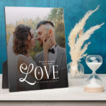 Modern Love Custom Wedding Photo Couples Monogram Plaque<br><div class="desc">Celebrate your love in a beautifully modern way with this Modern Love Custom Wedding Photo Couples Monogram Plaque — a personalized keepsake designed to showcase your most meaningful moment. Featuring your favorite couple photo paired with a clean, elegant monogram, this plaque transforms your love story into a timeless display piece....</div>