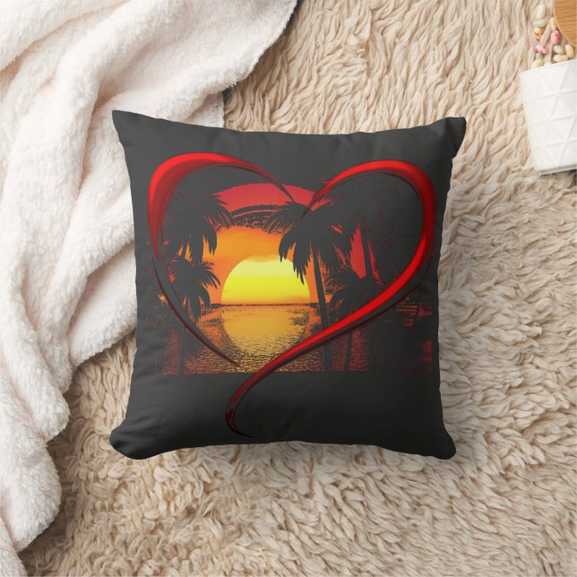 Modern Love Heart Cushion (Blanket)