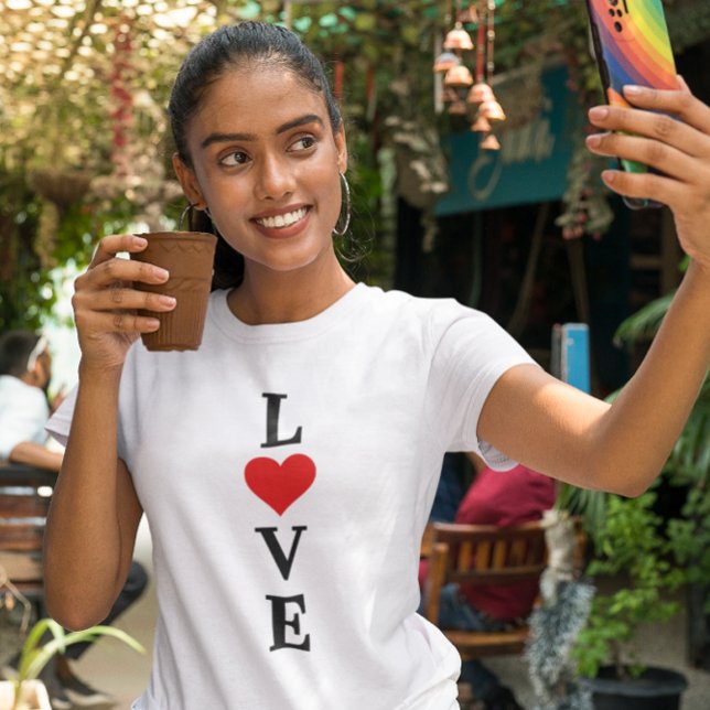 Modern LOVE Heart Motif Elegant Stylish T-Shirt (Creator Uploaded)