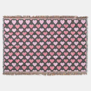 Modern Love Heart Pattern Throw Blanket