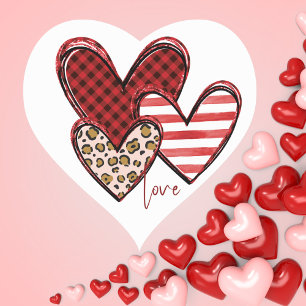 Modern Love Hearts Valentine Heart Sticker