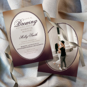 Modern Love is Brewing Coffee Bridal Shower Invitation