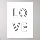 Modern Love | Monochrome Quote Art Trendy Stylish Poster (Front)