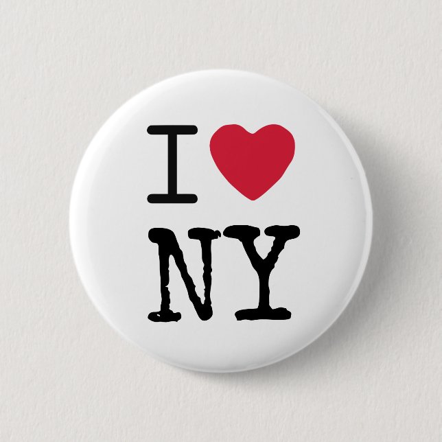 Modern Love New York Custom Name 6 Cm Round Badge (Front)