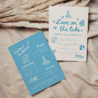 Modern "Love on the Lake" Bachelorette Weekend