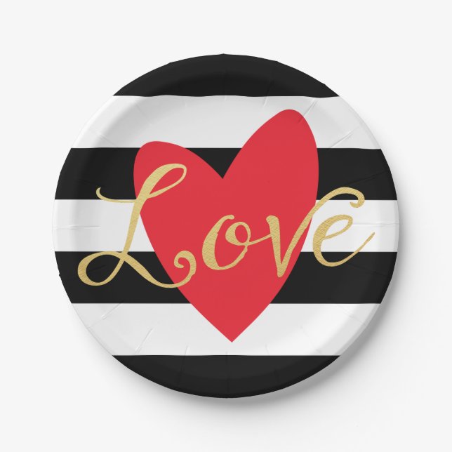 Modern Love Paper Plates (Front)