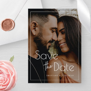 Modern Love Photo Save the Date Minimalist Elegant