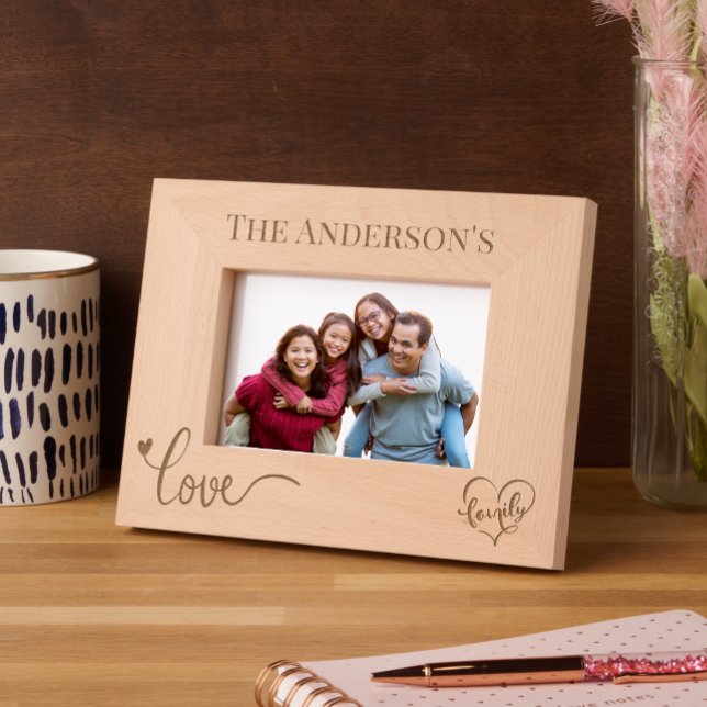 Modern Love Script  Customisable Family Name  Etched Frames (Creator Uploaded)