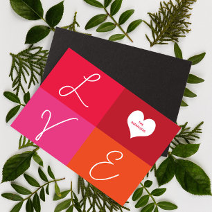 Modern Love Script Named Person Valentines Holiday Card