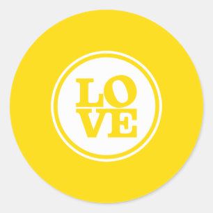 MODERN LOVE SEAL modern spot typography yellow