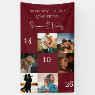 Modern Love Story Engagement /Wedding  Photo Banner