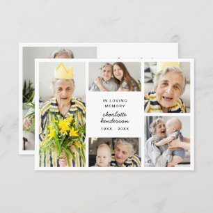 Modern Love & Thanks 6-Photo Sympathy Thank You Card