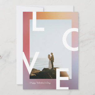 Modern Love Valentine's Day Gradient Ombré  Card